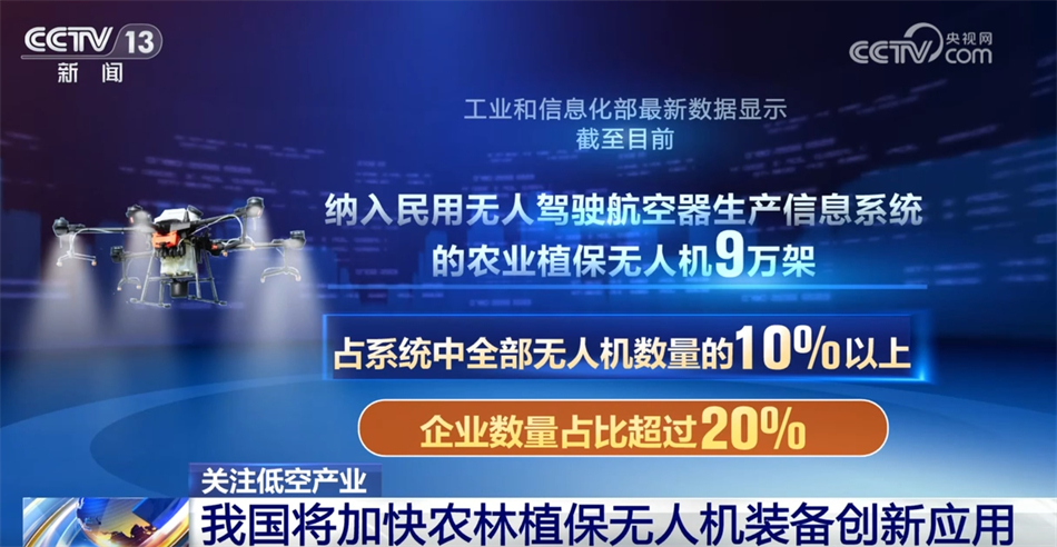 低空产业助力农业现代化向“新”行 我国将加快农林植保无人机装备创新应用